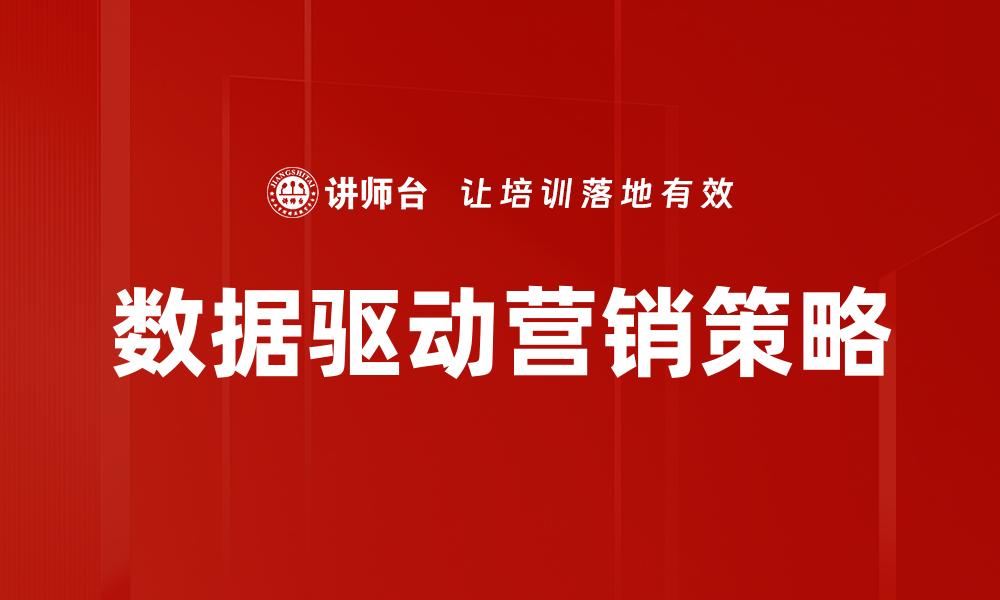 文章数据驱动营销：提升业务效率的关键策略与实践的缩略图