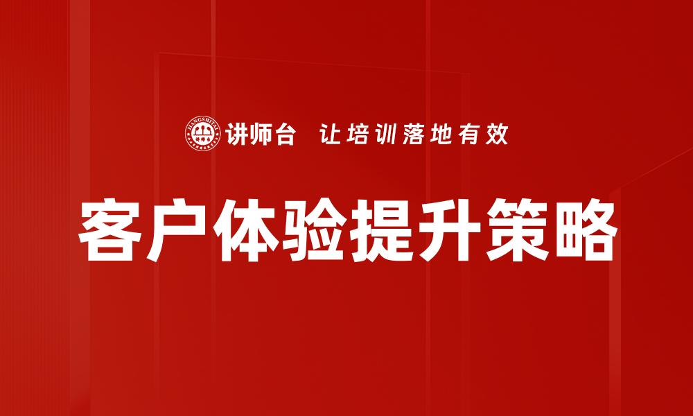 文章提升客户体验的五大关键策略解析的缩略图