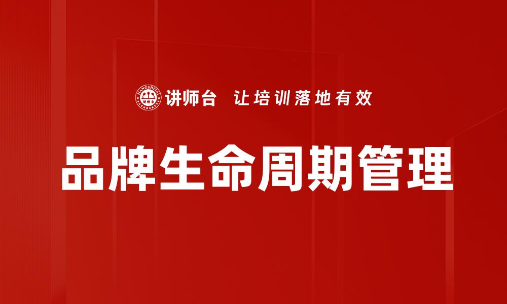 文章品牌生命周期模型解析：助力企业持续成长与创新的缩略图