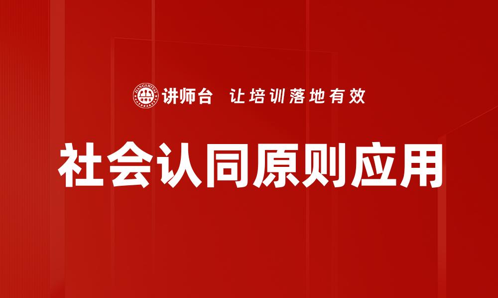 社会认同原则应用