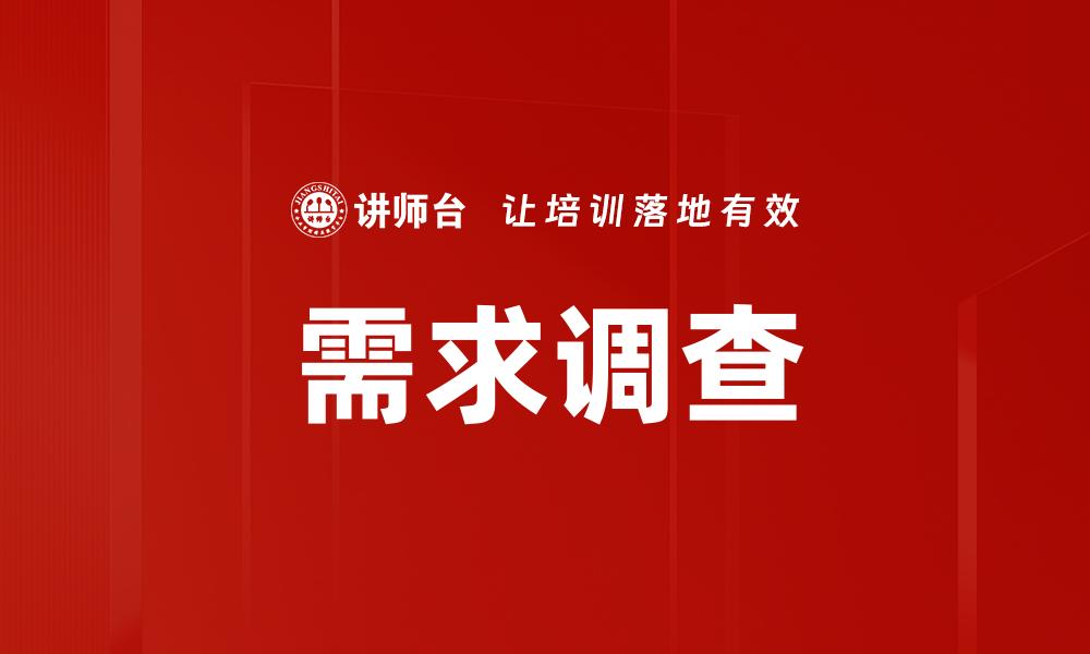 文章有效需求调查助力企业精准决策与创新发展的缩略图