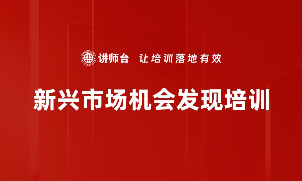 新兴市场机会发现培训