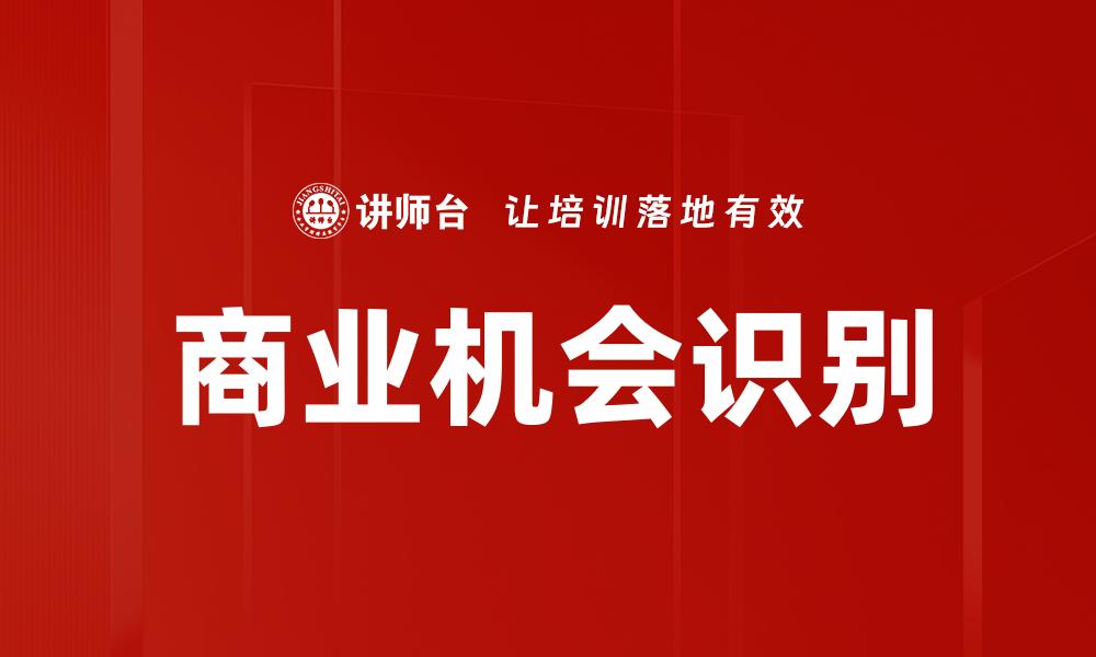 商业机会识别