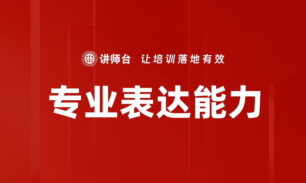 专业表达能力