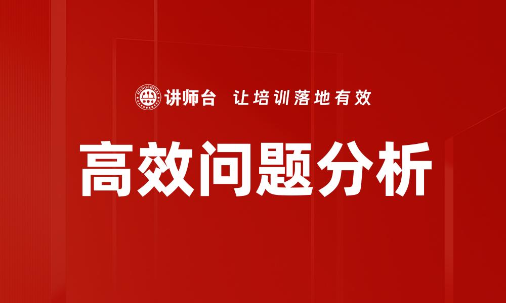 高效问题分析
